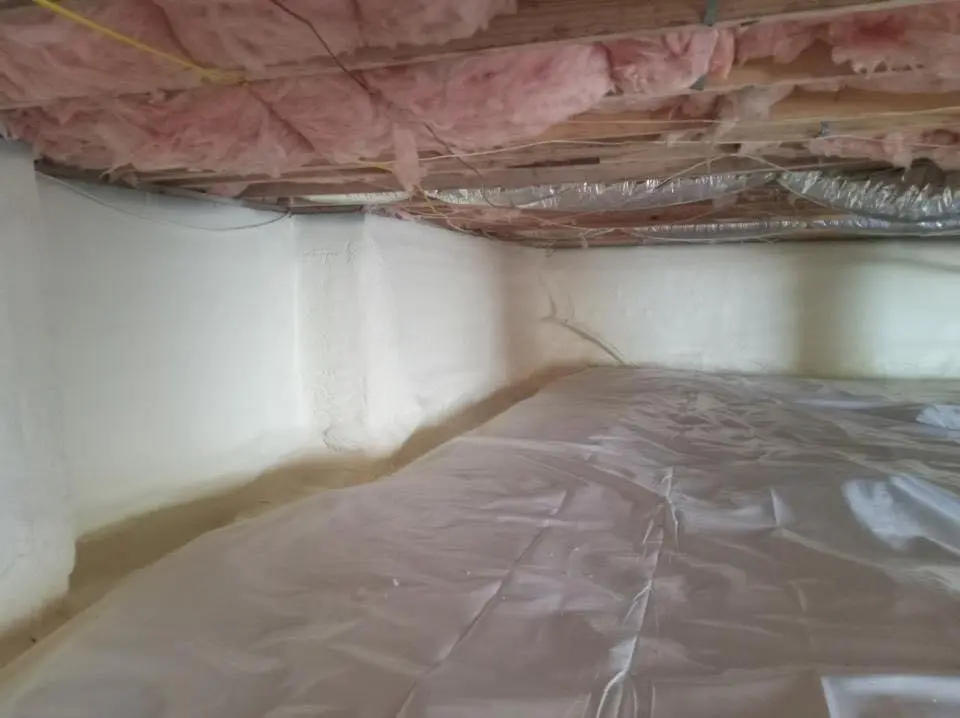 Crawl space encapsulation with closed-cell spray foam for Spray Foam Roofing in Aquia Harbour